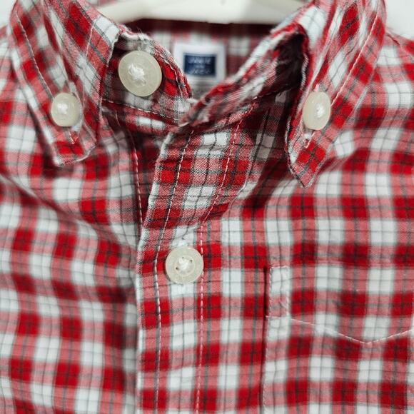 Janie and Jack Baby Boy's Holiday Plaid Button Down Oxford Shirt 12-18 M… - Picture 2 of 10